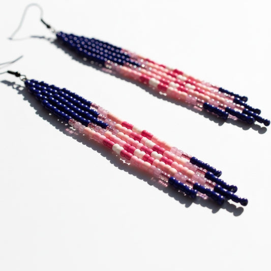 Bohemian Beaded Fringe Earrings – Handcrafted Statement Jewelry