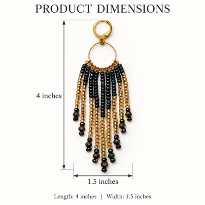 Handcrafted Seed Beads Loop Earrings