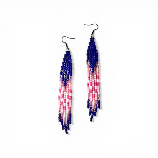 Bohemian Beaded Fringe Earrings – Handcrafted Statement Jewelry