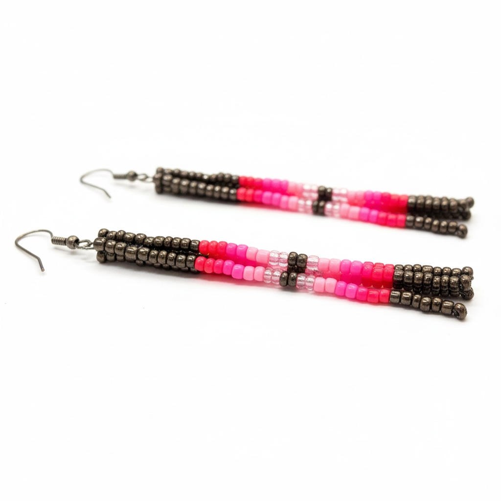 Minimal Beaded Drop Earrings – Handcrafted Everyday Jewelry