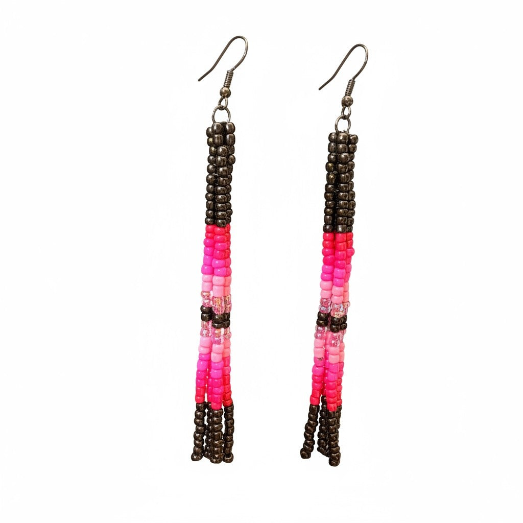 Minimal Beaded Drop Earrings – Handcrafted Everyday Jewelry